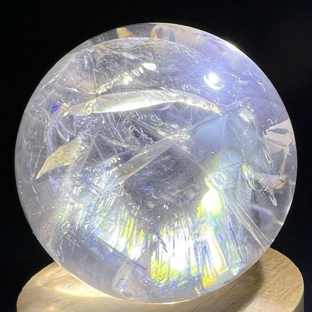 ✳️✨高透明度抜群スフィア‼️極上クオリティ✨レインボー 水晶 丸玉 天然石 原石
