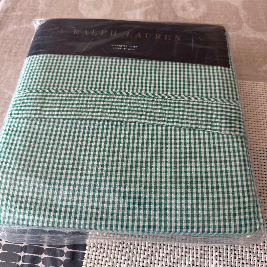 新品未使用 ラルフローレン ギンガムチェック クィーン　コンフォーターカバー