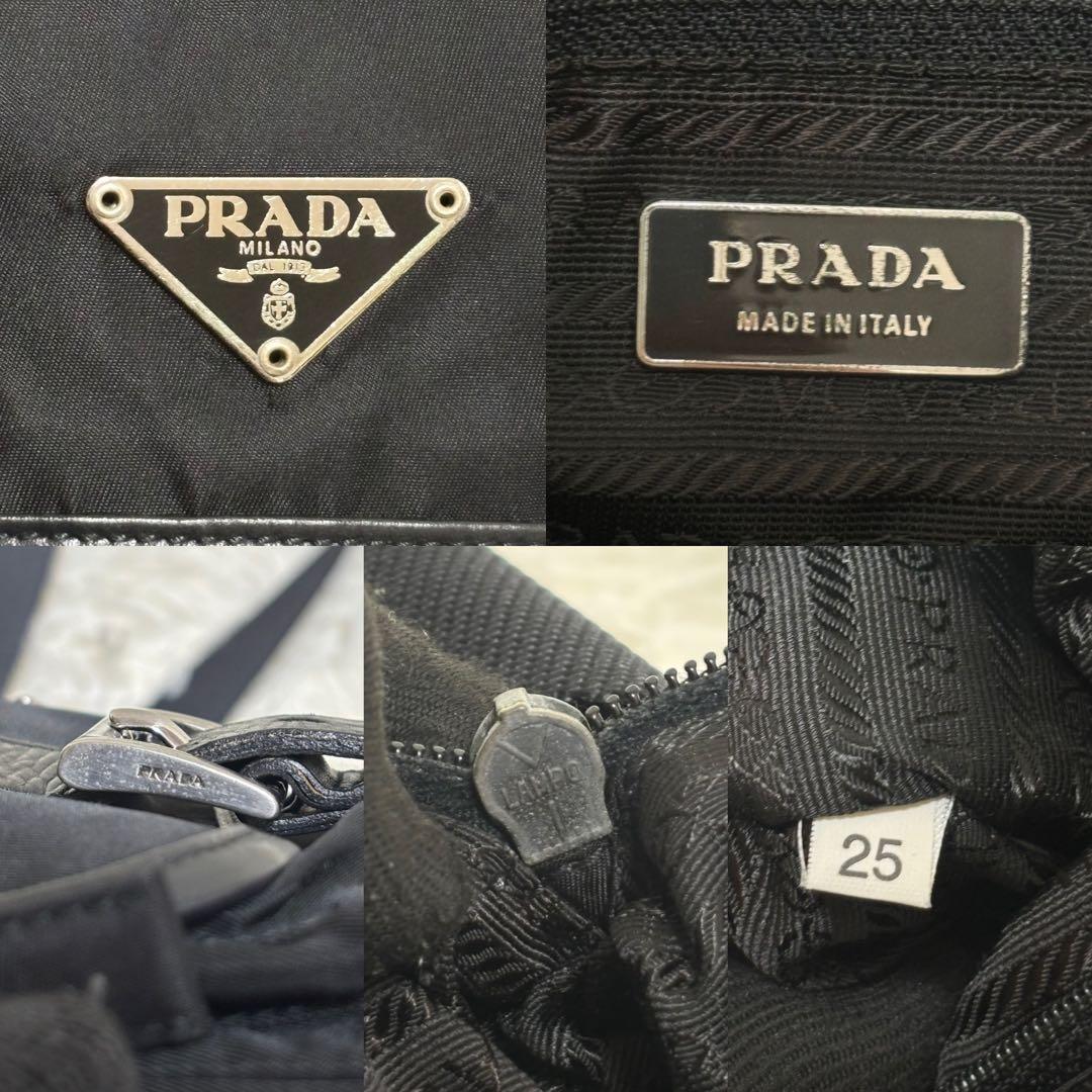 ✨️美品 PRADA メッセンジャーバッグ 三角プレート 斜めがけ 大容量 黒