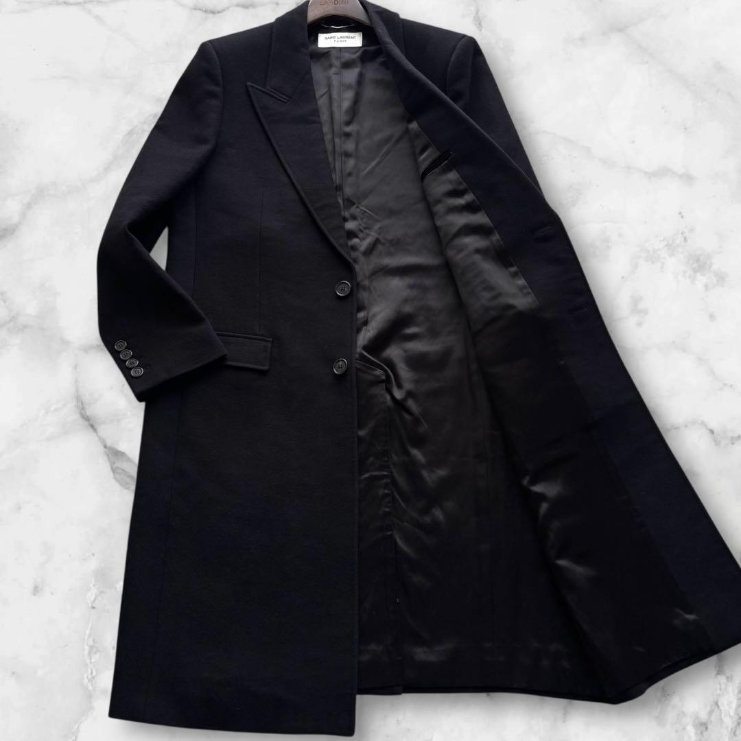 ほぼ未使用✨SAINT LAURENT キャメル100% チェスターコート 52