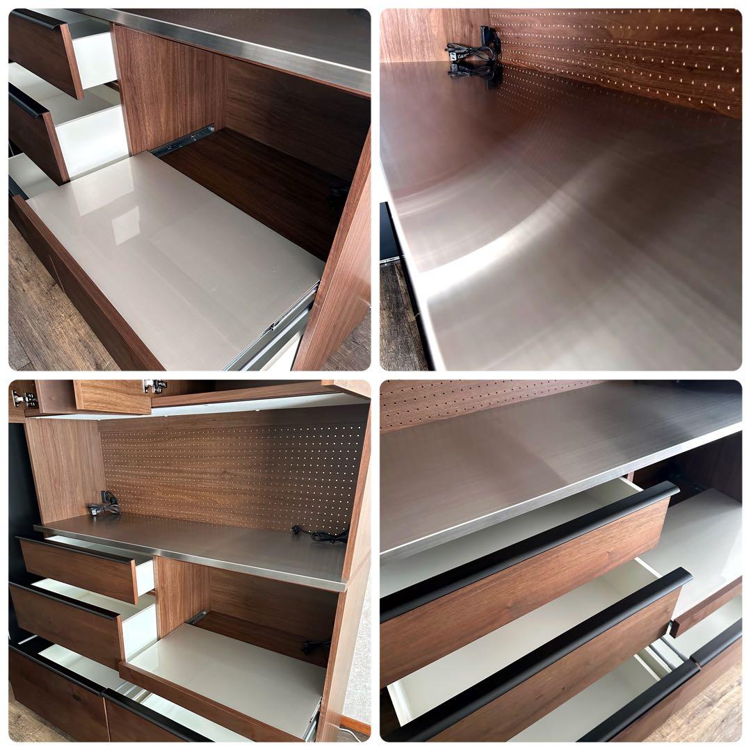 美品　CRASH GATE キッチンボード 140cm レンジ台 食器棚収納