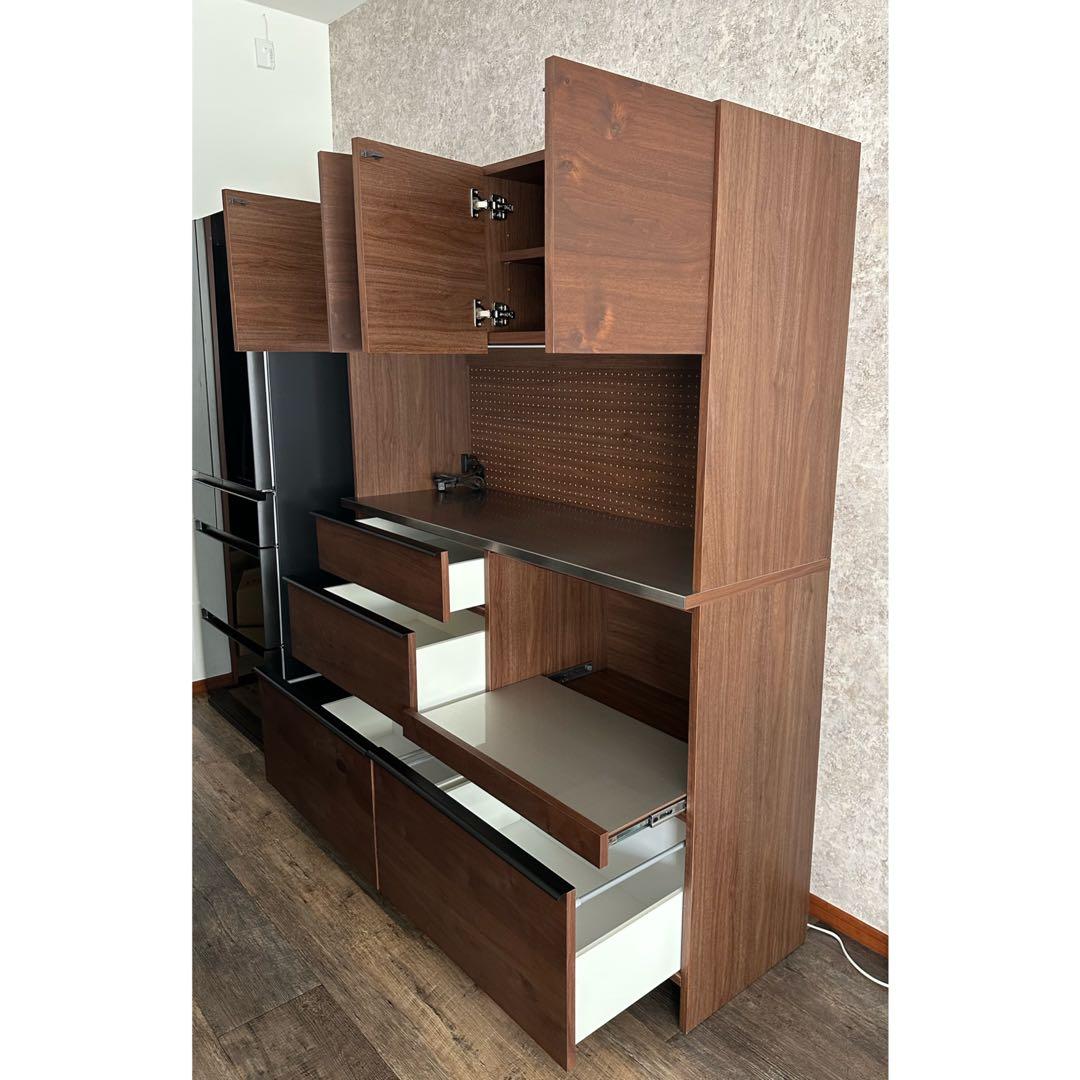 美品　CRASH GATE キッチンボード 140cm レンジ台 食器棚収納