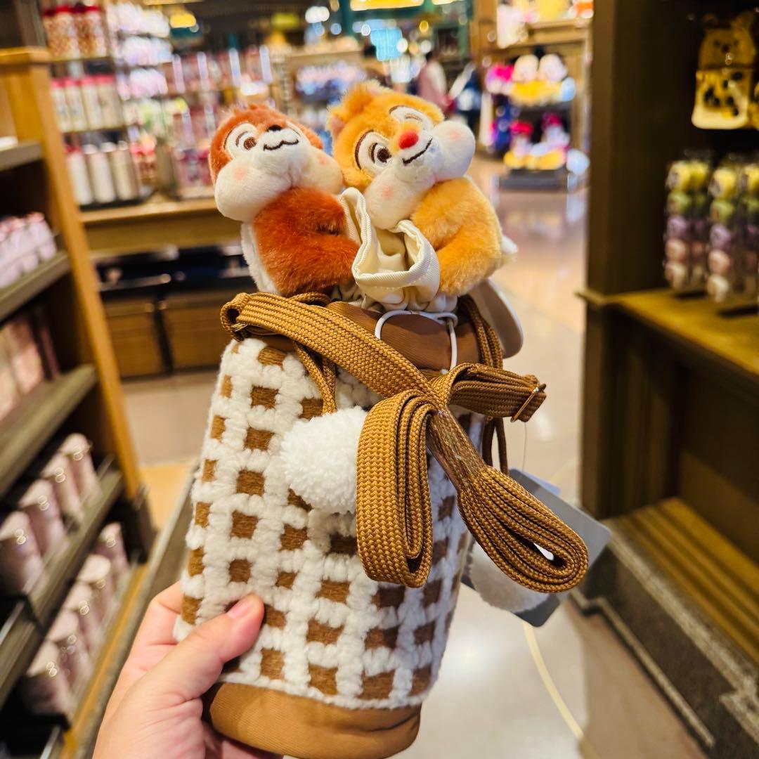 上海ディズニー　チップandデール　ステンレスボトル　カバー水筒セット
