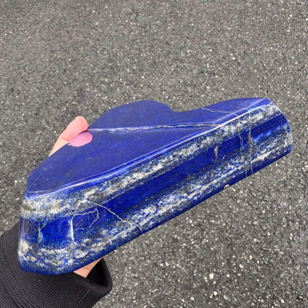 ☆ラピスラズリ☆5A☆引寄せ☆約3008gアフガニスタン産☆天然無着色☆木製台座