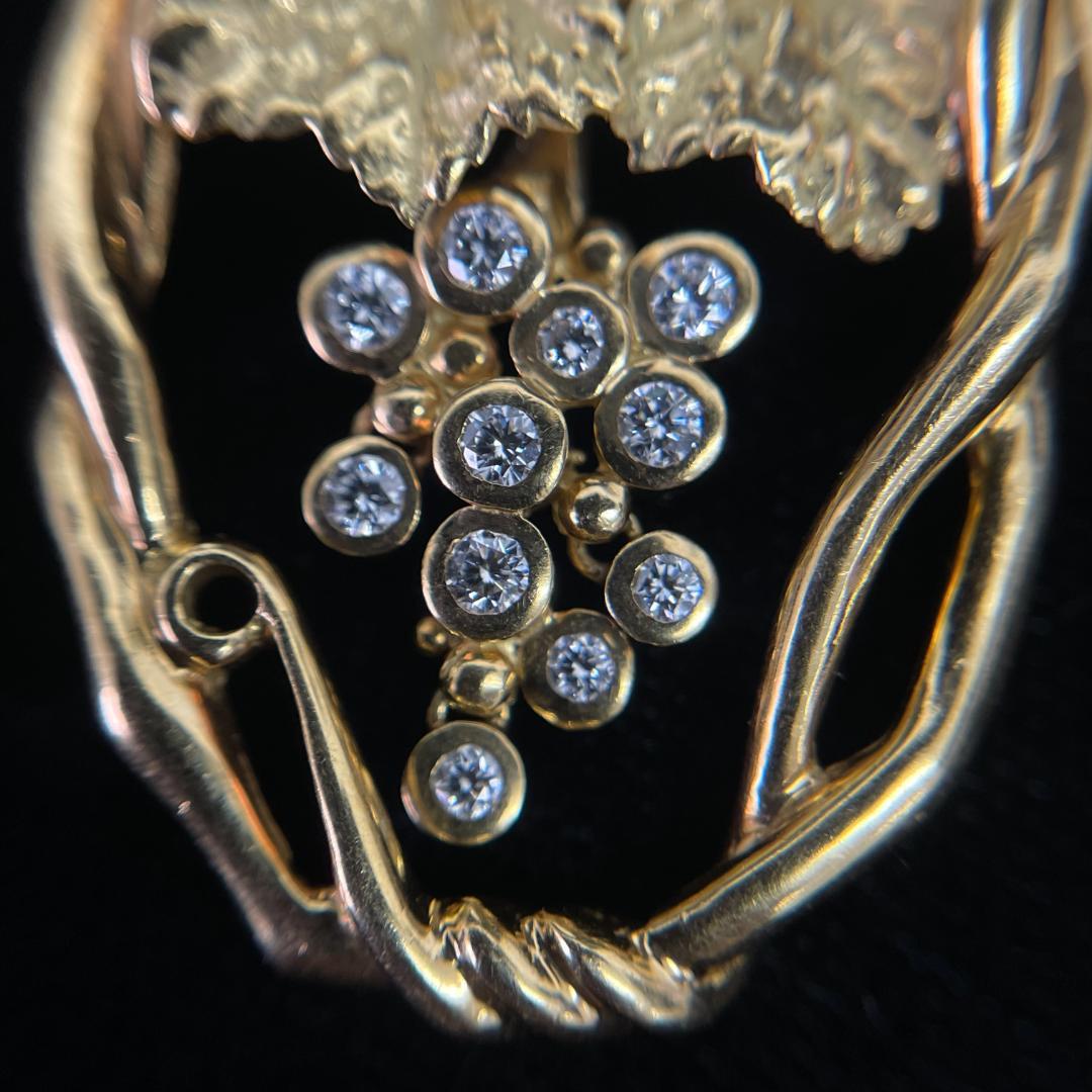 【QUEEN】K18/750 ダイヤモンド ペンダント