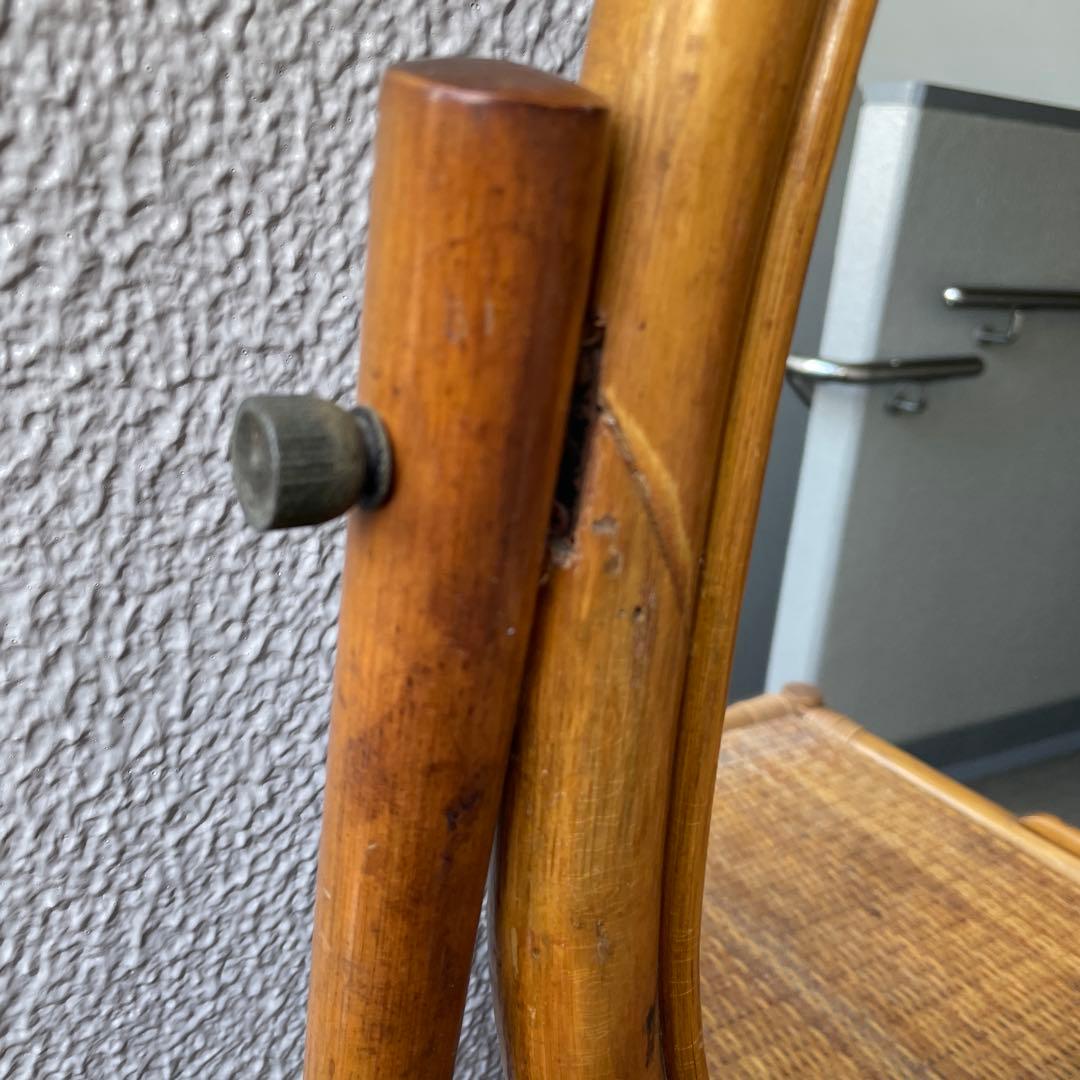 #昭和レトロ　ラタン ドレッサー　鏡台 引き出し付き　アーチ型ミラー　ビンテージ