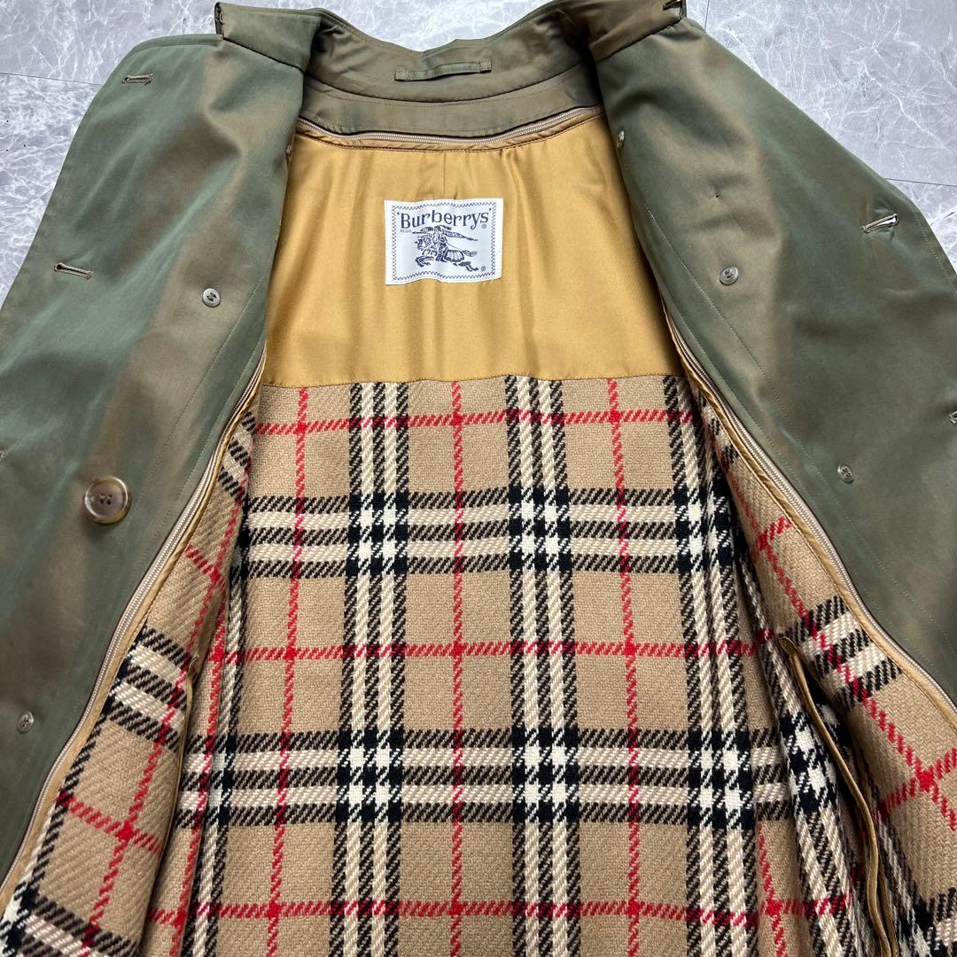 希少♡未使用級♡バーバリー　トレンチコート　ベルト　ライナー　ノバチェック 玉虫