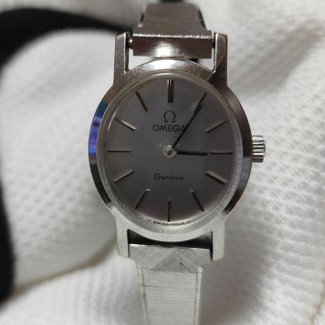 オメガ シルバー アナログ 手巻き時計