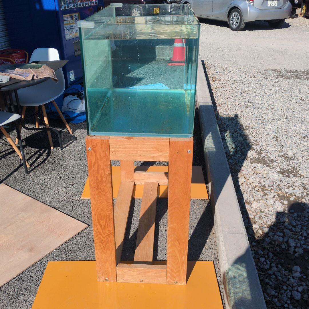 はくめいコトブキガラス水槽90cm水槽、マーフィード水槽台