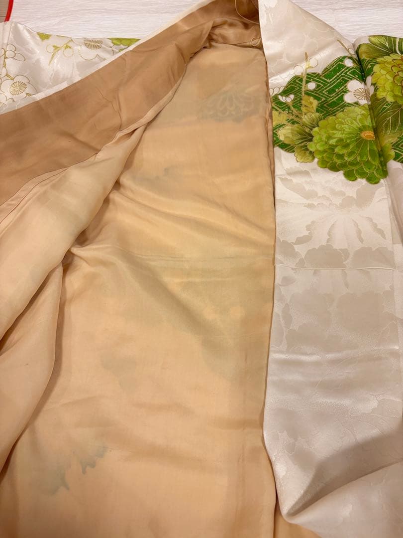 ♤Ren♤様用 振袖セット ヴィンテージ 白系 グリーン 金 MH2508214