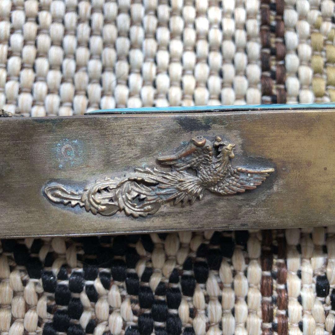 足銀　文鎮・置物　アンティーク　竜の模様