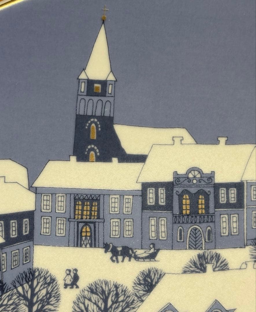 ARABIA ウオシッキネン 1986年クリスマスプレート(イヤープレート)