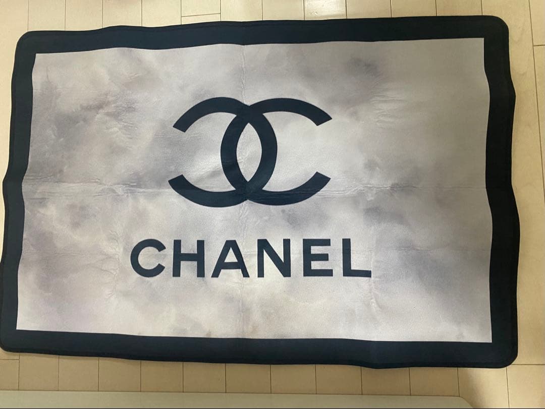 CHANEL シャネル ロゴ入りマット ラグ カーペット ノベルティ
