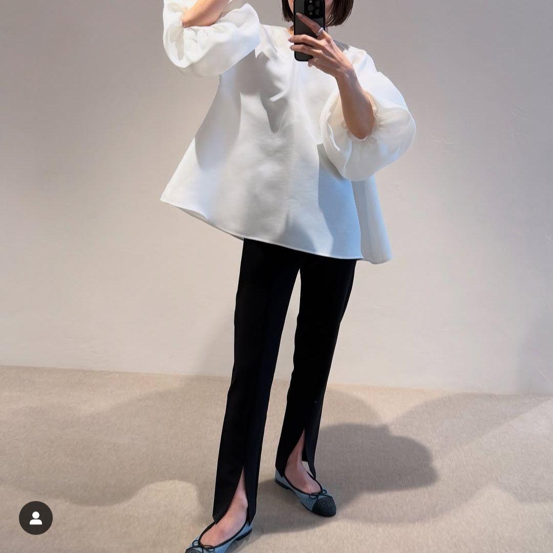 新品 heve whipバルーンスリーブBL white