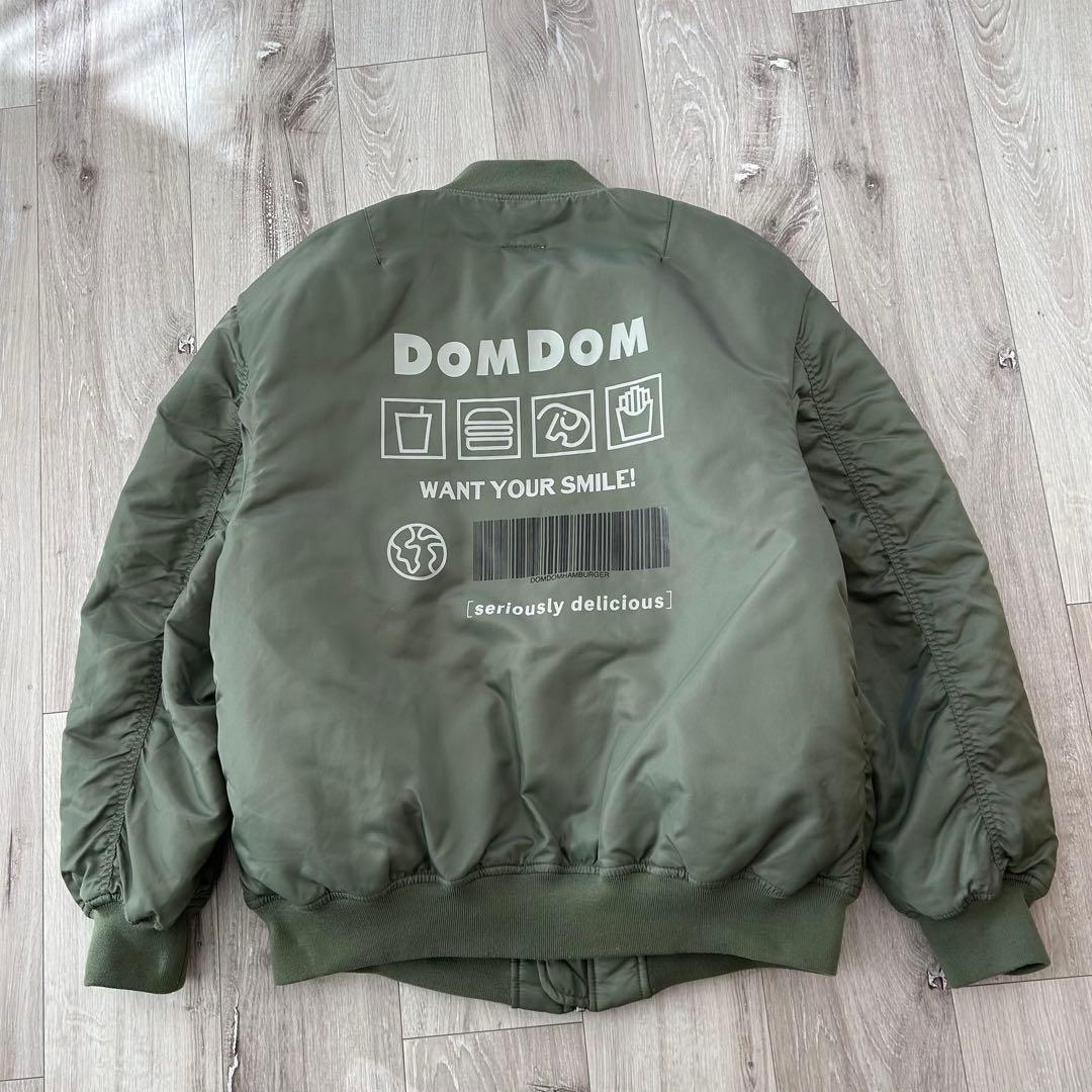 ドムドムハンバーガー MA1 フライトジャケット ミリタリージャケットFオリーブ