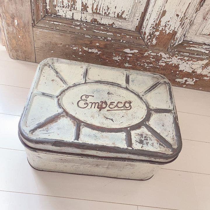 アンティーク＊　EMPECO ティン缶　TIN ケース ボックス　ブレッド缶