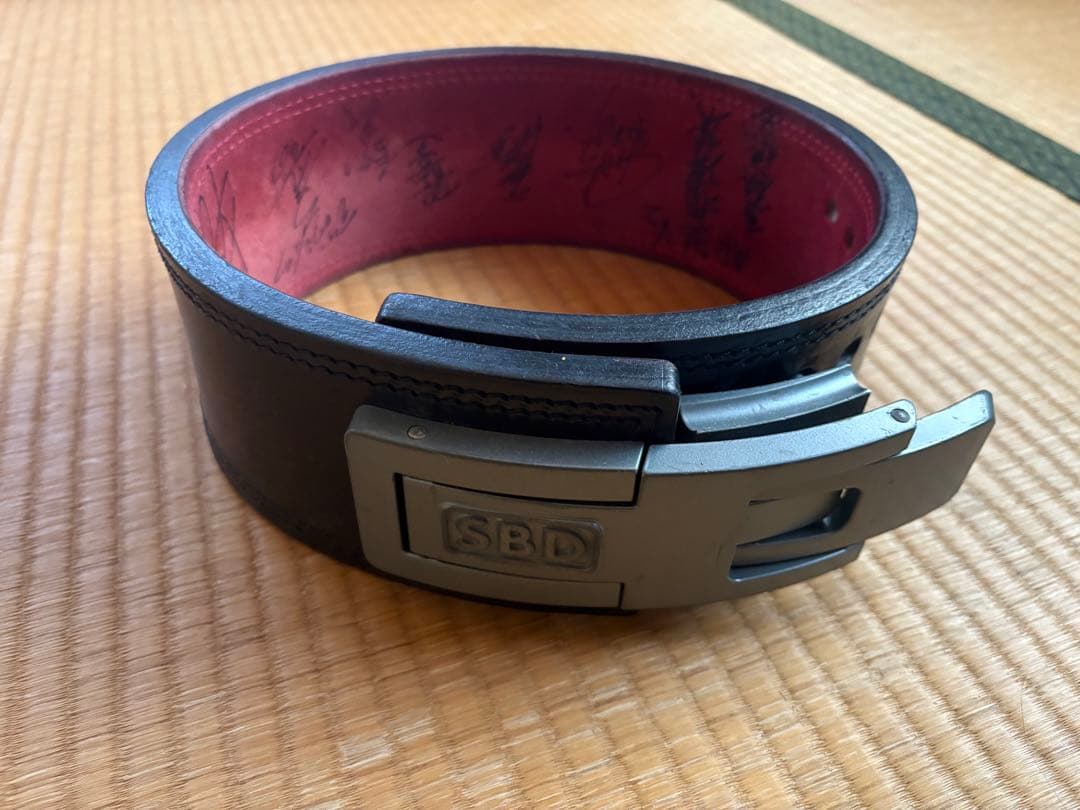 SBD パワーリフティングベルト 13mm Sサイズ サイン入り