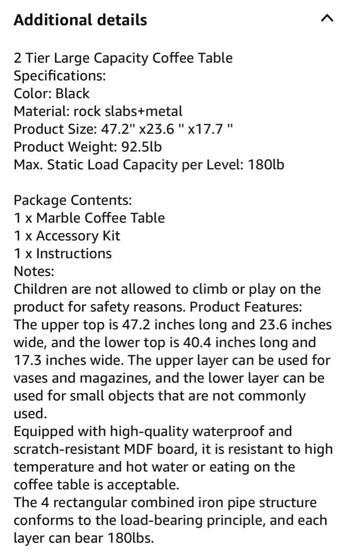 【送料込】ローテーブル ブラック 人工大理石風