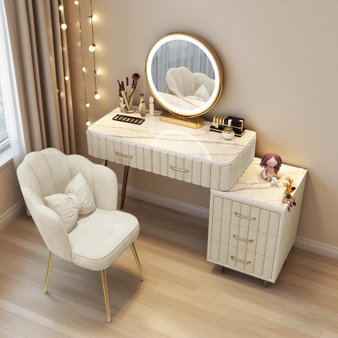 木製ドレッサー ベージュ 訳あり品　実物写真あり 108-80-15 デスクのみ