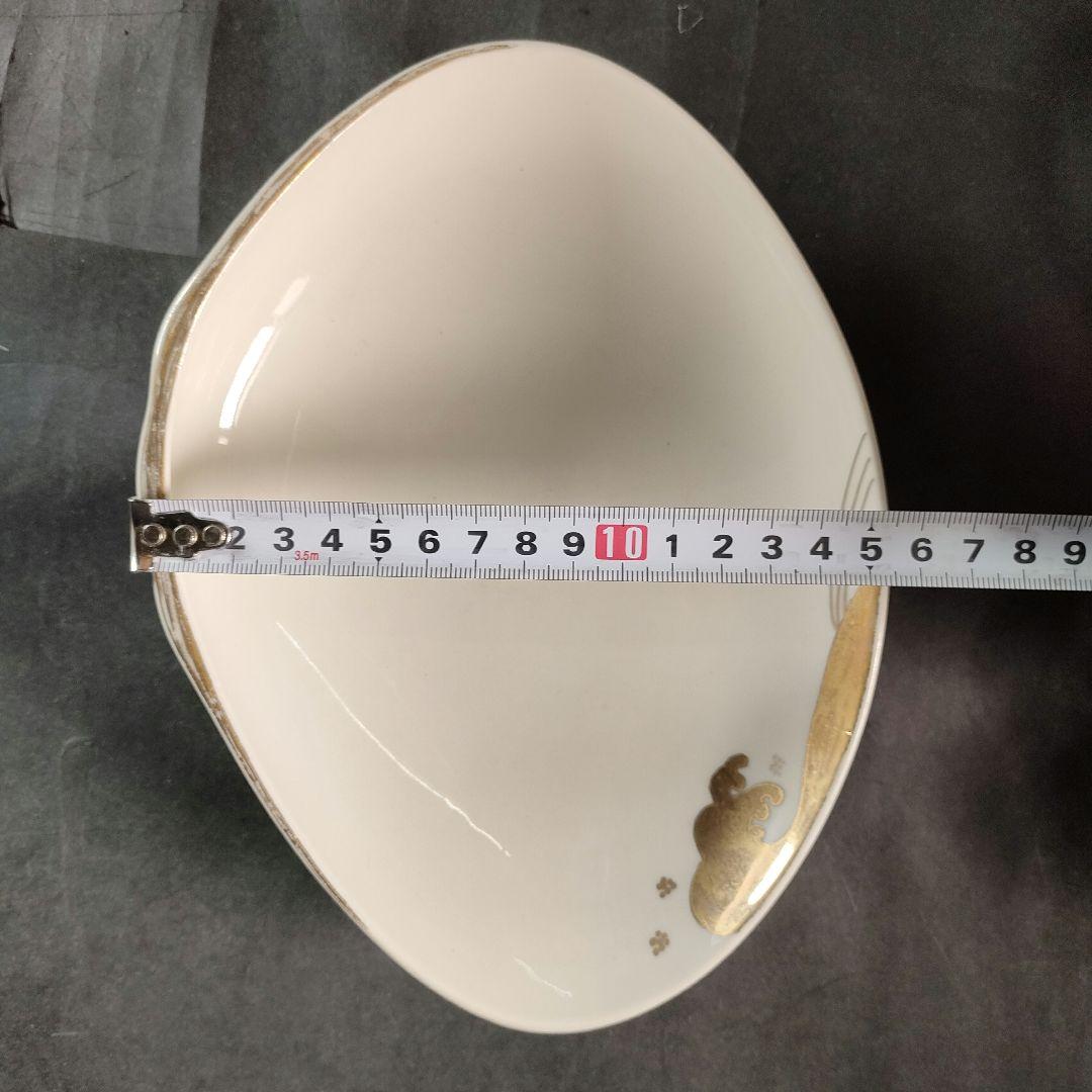 C10-1/金彩波文銘々皿 大皿10客・小皿10客/和食器/懐石料理/懐石道具