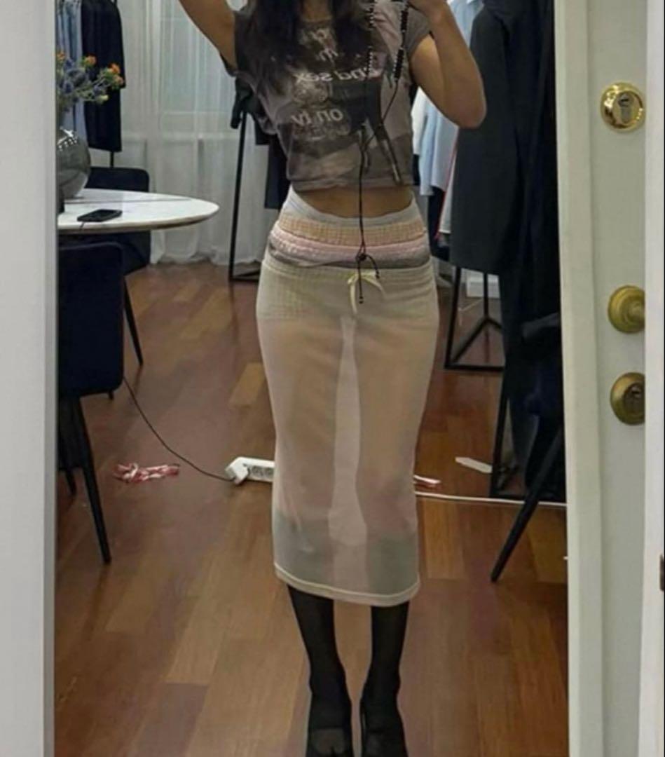 スカート PRAYING Boxer Sheer Skirt