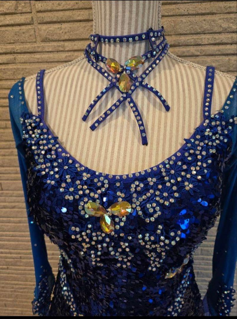 専用☆難あり☆青い社交ダンスドレス