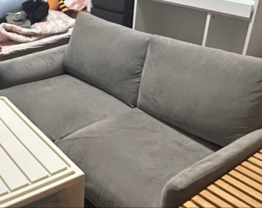 ロウヤ　LOWYA ソファ　2人がけ　グレー