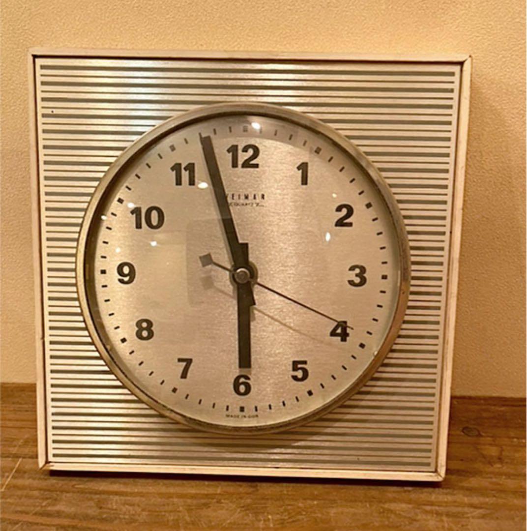 東ドイツ WEIMAR 壁掛け時計 ウォールクロック ビンテージ レトロ