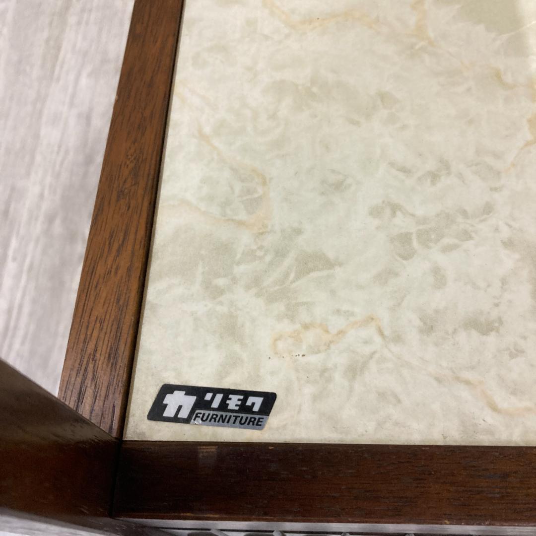 オールドカリモク　昭和レトロ　花台　キャビネット　電話台