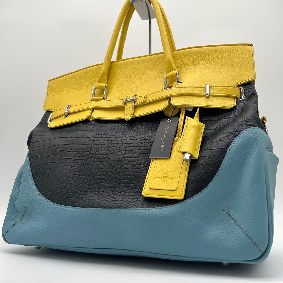 【極美品】ペッレモルビダ メイデンボヤージュ トートバッグ クロコ型押し 肩掛け