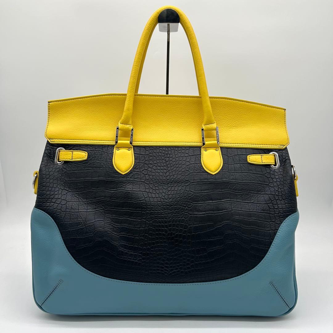 【極美品】ペッレモルビダ メイデンボヤージュ トートバッグ クロコ型押し 肩掛け