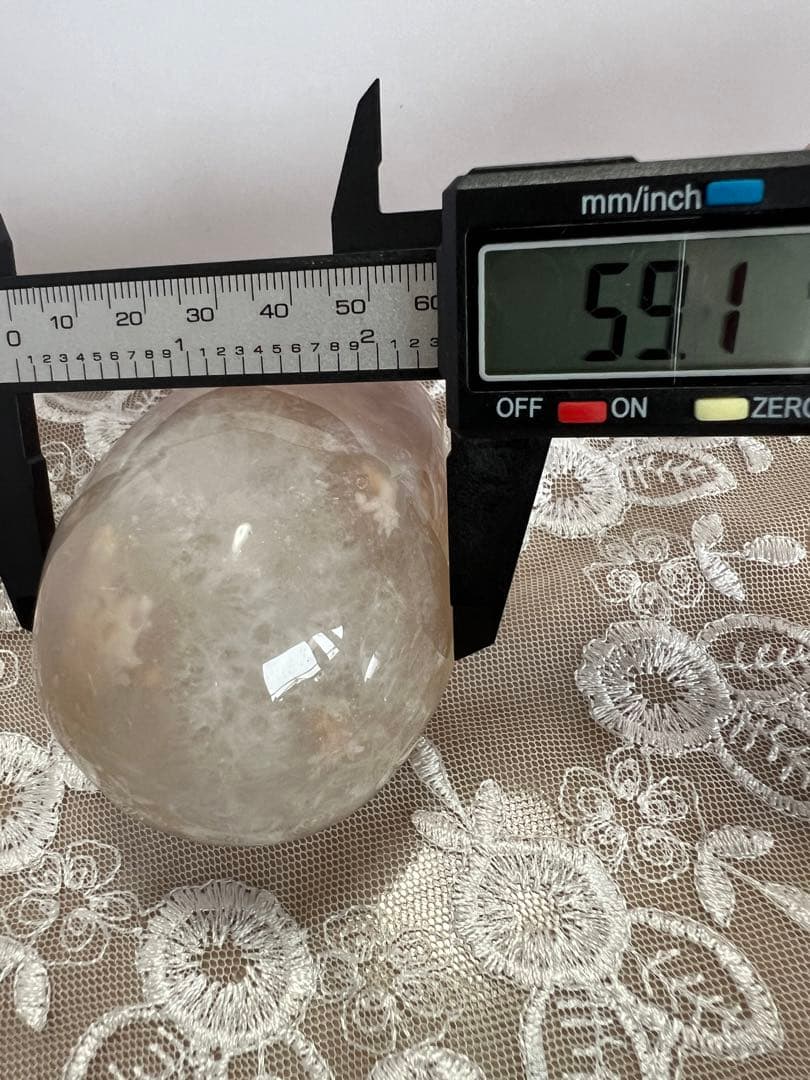 桜瑪瑙　ピンクアメジスト　たまご　92X62X59