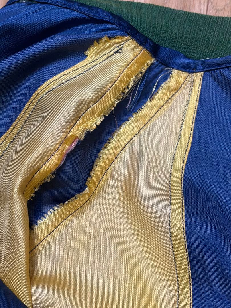 50s スカジャン スーベニア ヴィンテージ 古着 サンフェード 鬼フェード