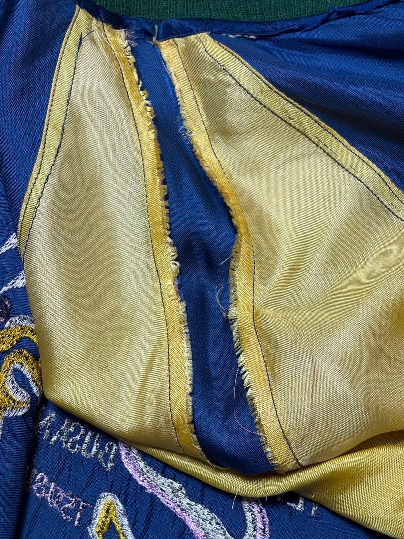 50s スカジャン スーベニア ヴィンテージ 古着 サンフェード 鬼フェード