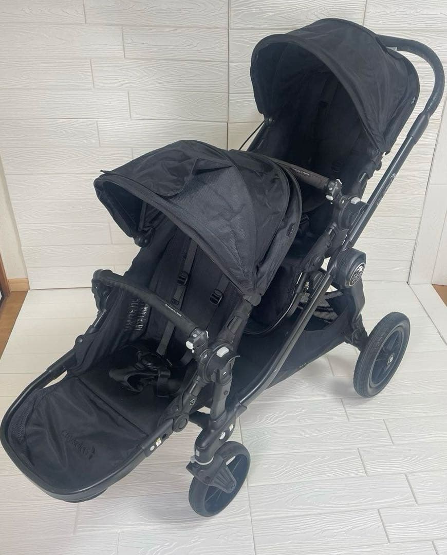ベビージョガー　シティセレクト　２人用　折りたたみ　ベビーカー　ブラック