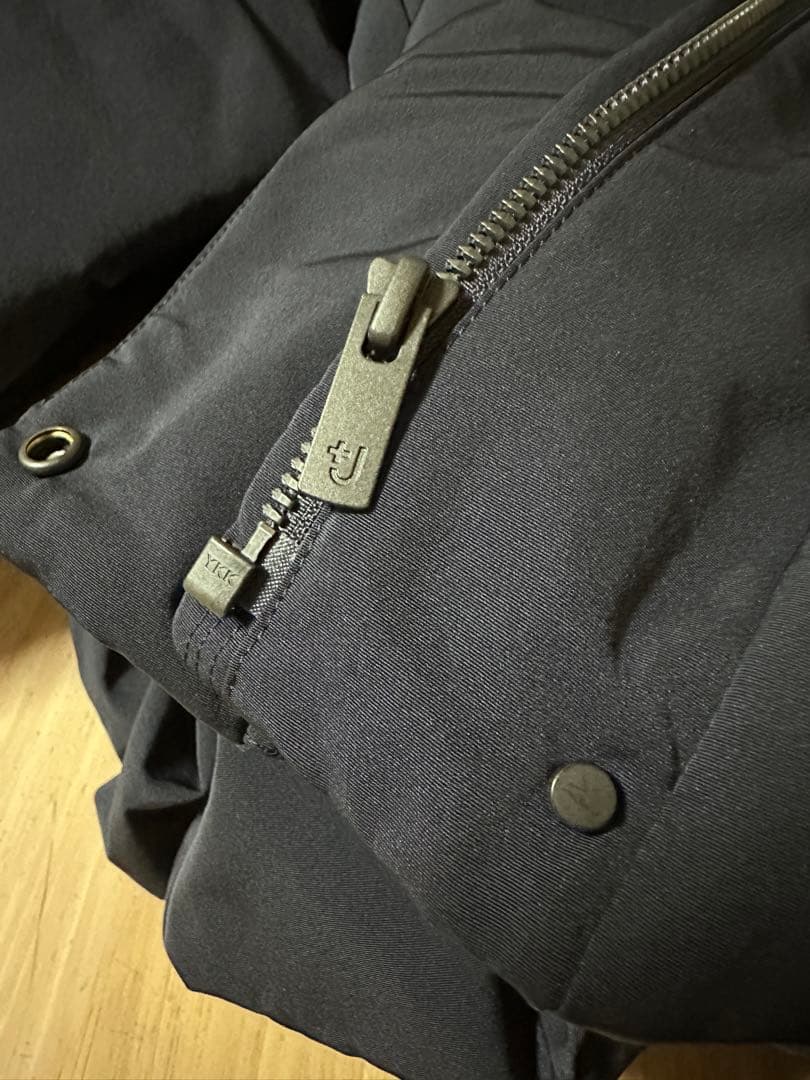 【美品】ユニクロ　ハイブリッド ダウンジャケット ネイビー　S