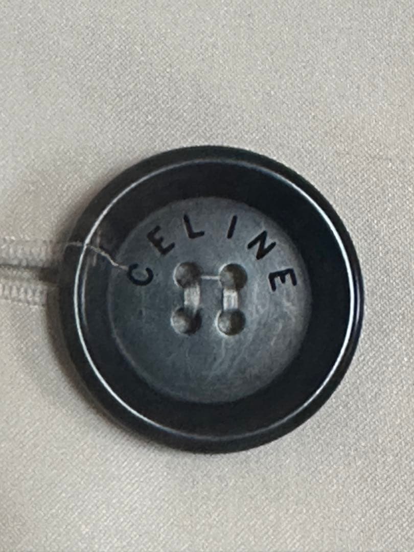 CELINE セリーヌ コート シルク混 ベージュ 38 春秋 フランス製