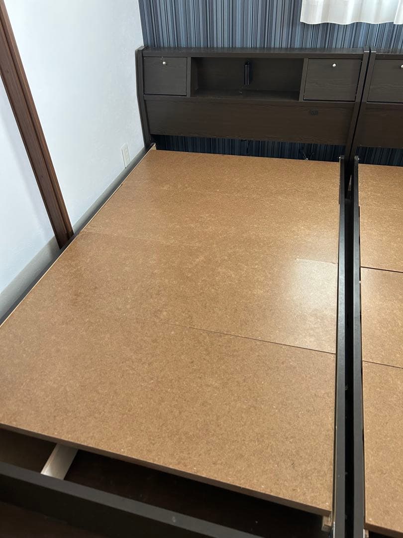 セミダブル ベッドフレーム 収納付き 1台