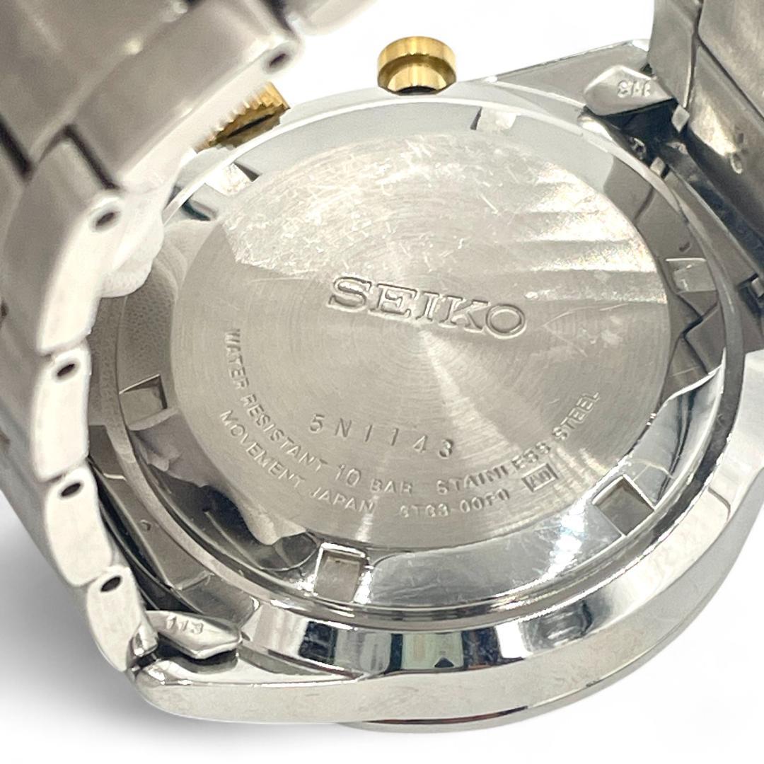 【稼動品】SEIKO /クロノグラフ /新品電池交換済 #100M防水