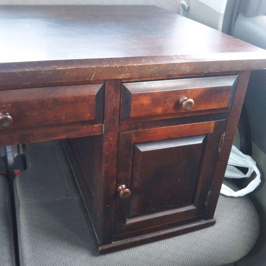 北海道民芸家具 方袖机 ローテーブル 文机 木製 古物 レトロ 古家具