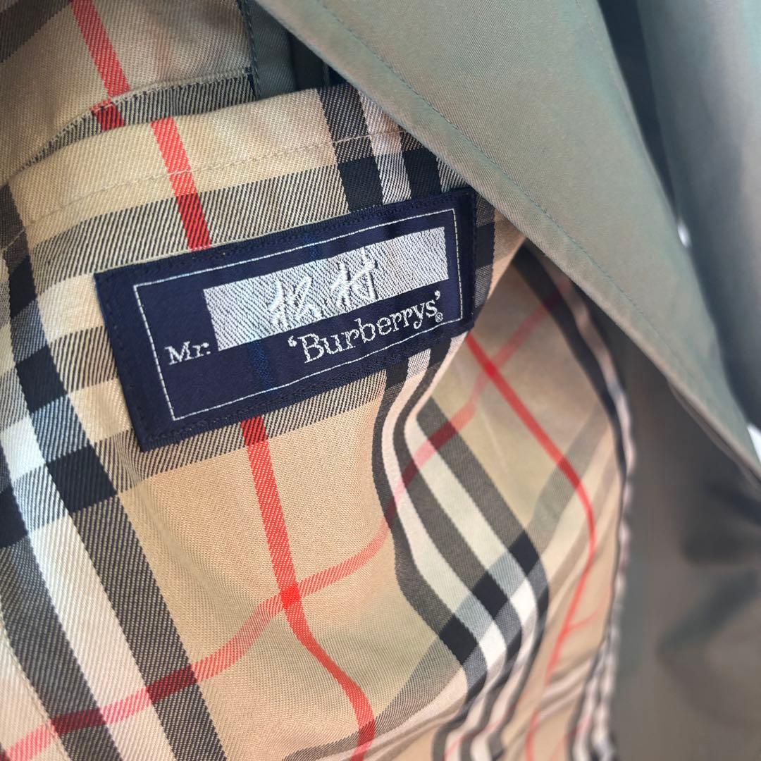 Burberrys ビンテージ　 玉虫色　ステンカラーコート　ノバチェック