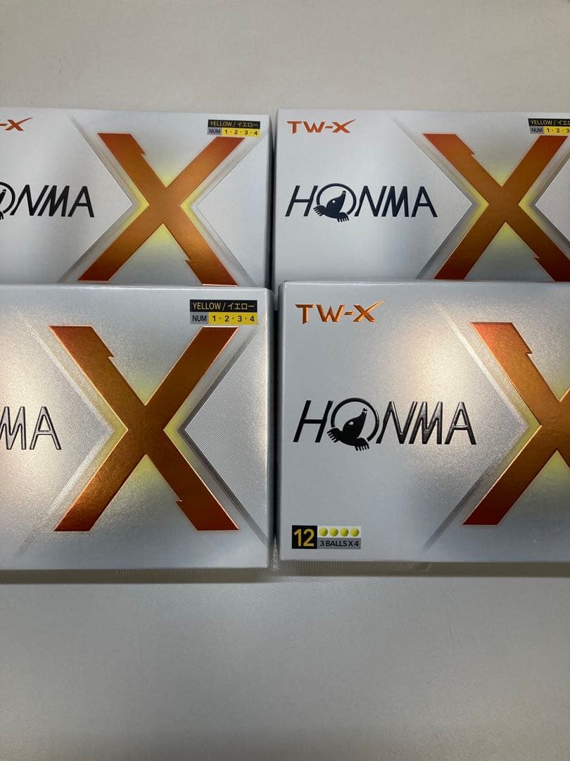 ホンマ TW-X 2024モデル ゴルフボール イエロー【4ダース(48球)⠀】