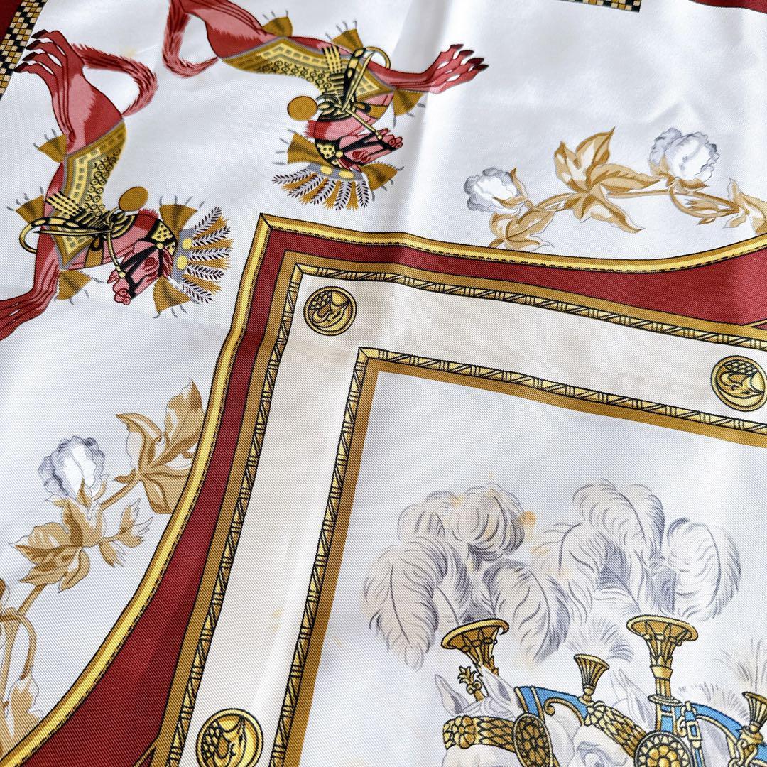 エルメス カレ90 スカーフフランス初代帝国のハーネス　盛装の馬