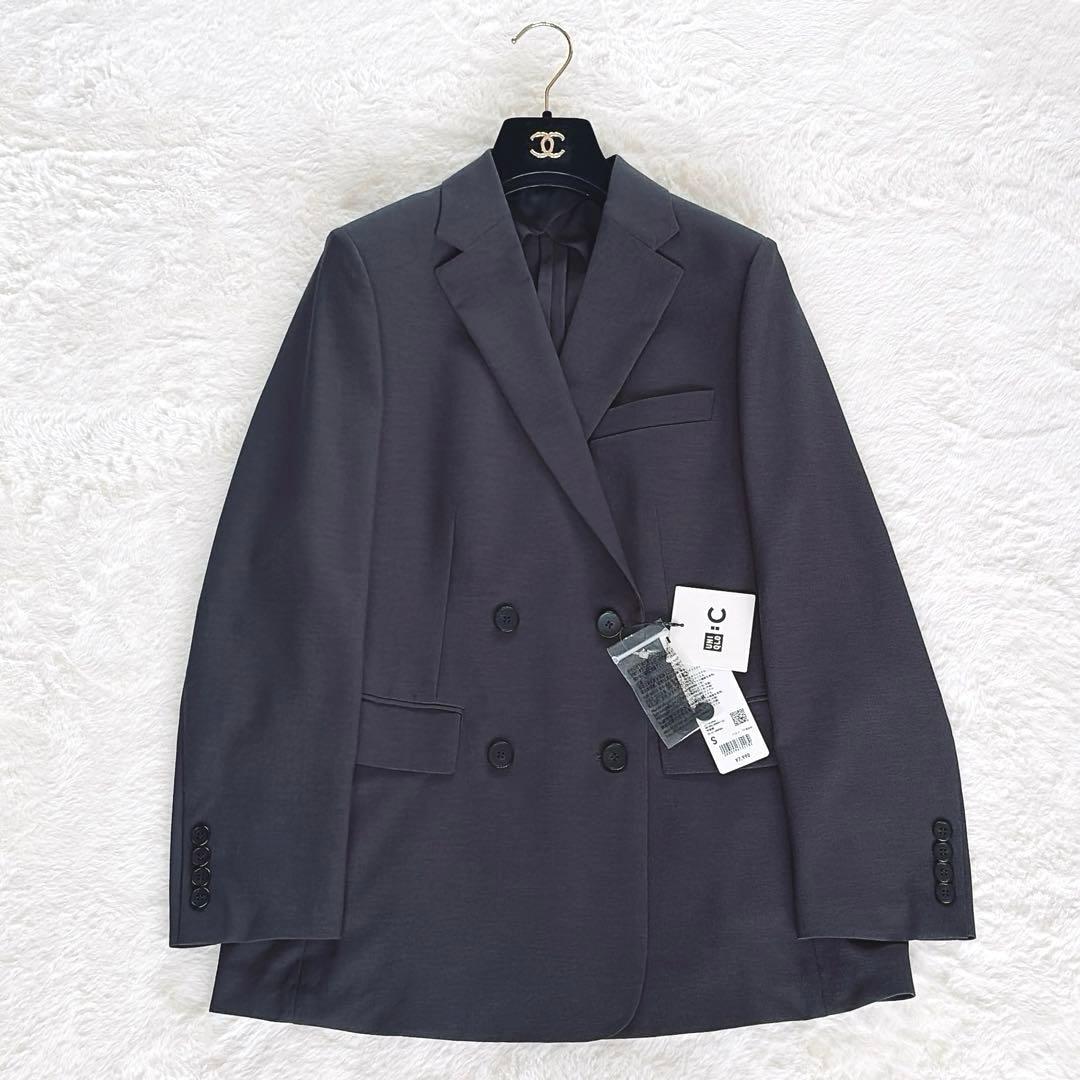 新品タグ付✨【ユニクロ】C 感動ダブルジャケット タックワイドパンツ セット S