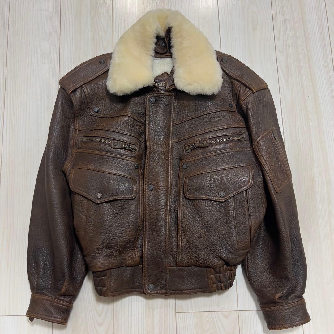 Wind Armor ウィンドアーマー g-1 レザージャケット L ブラウン