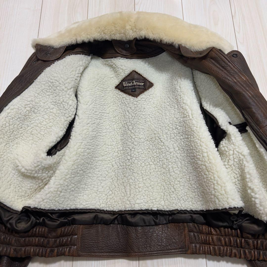 Wind Armor ウィンドアーマー g-1 レザージャケット L ブラウン