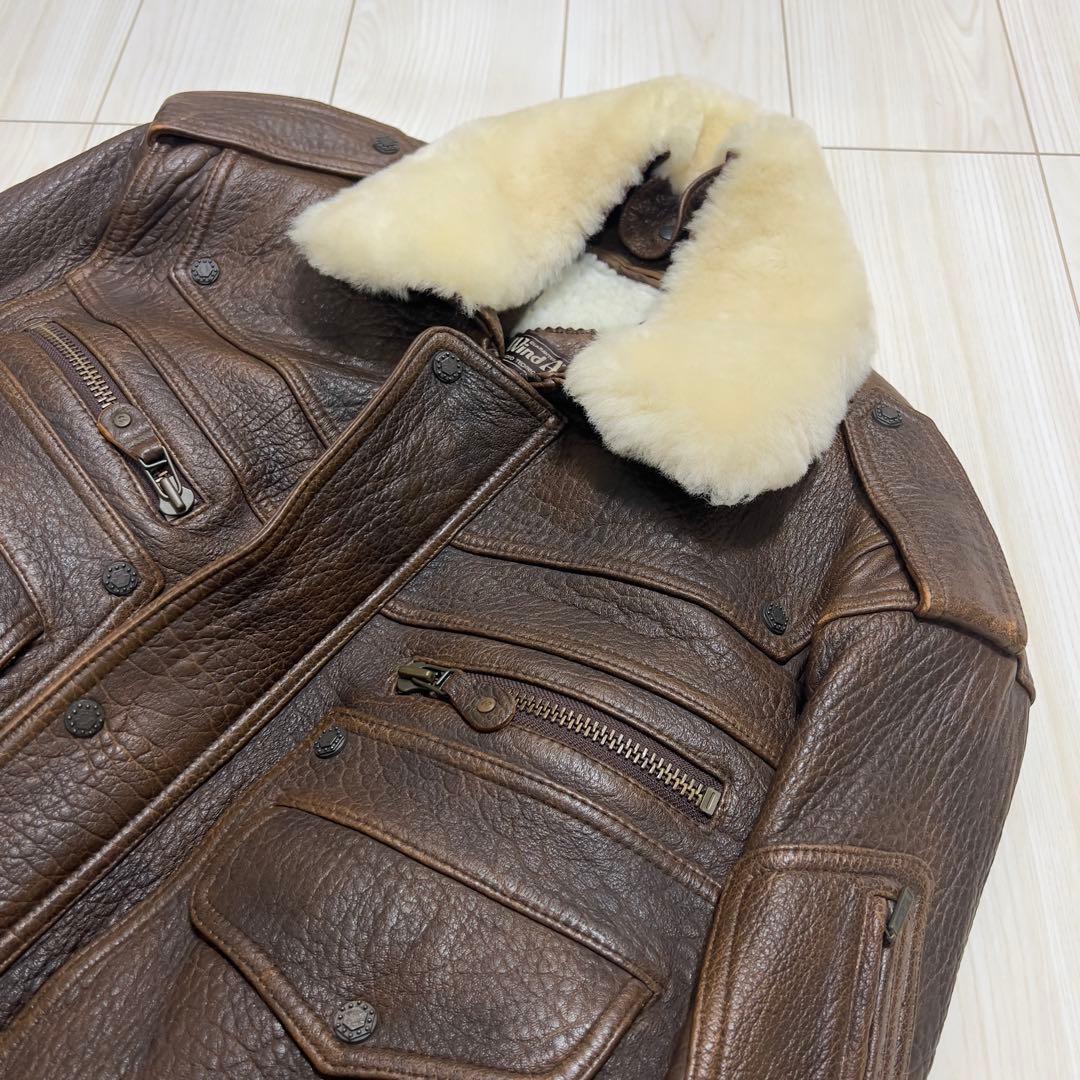 Wind Armor ウィンドアーマー g-1 レザージャケット L ブラウン