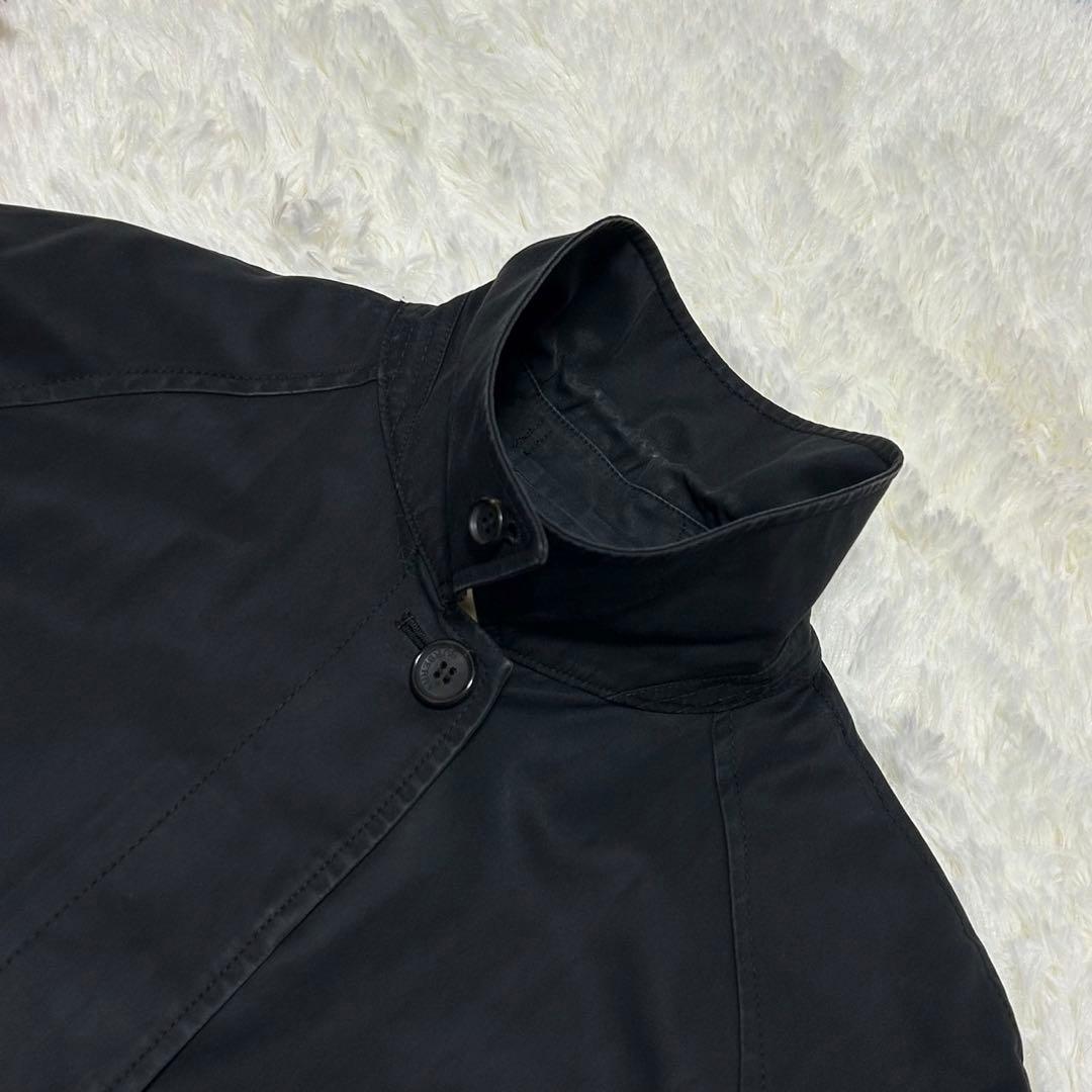 【美品/LL】バーバリー ロンドン ステンカラーコート ライナー付き 黒 ノバ