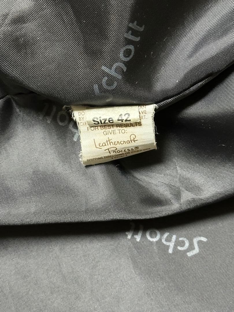 schott レザージャケット ライダース　シングル　ライナー付きXLサイズ