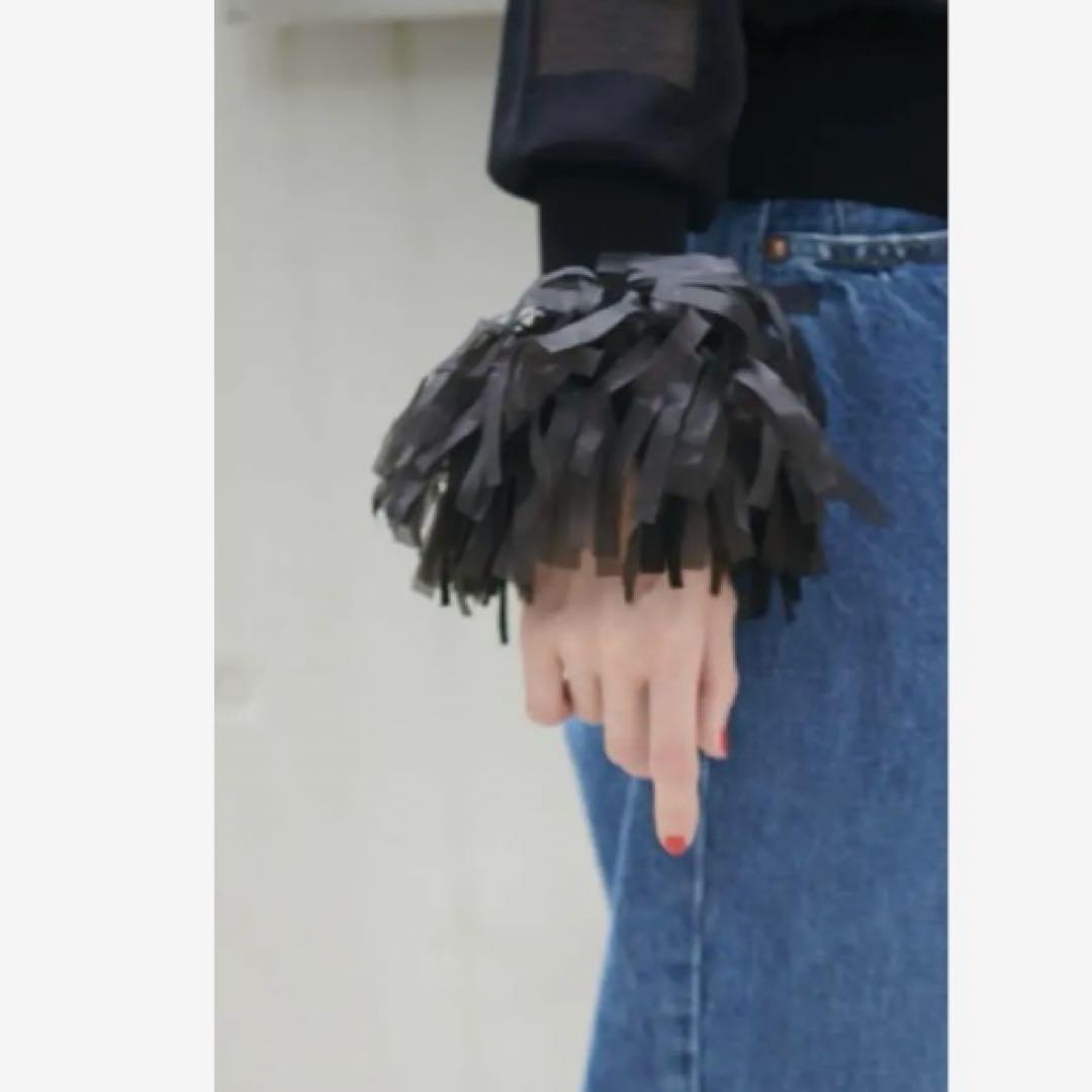 新品　La Maison de Lyllis POALEリボンシュシュ　ブラック